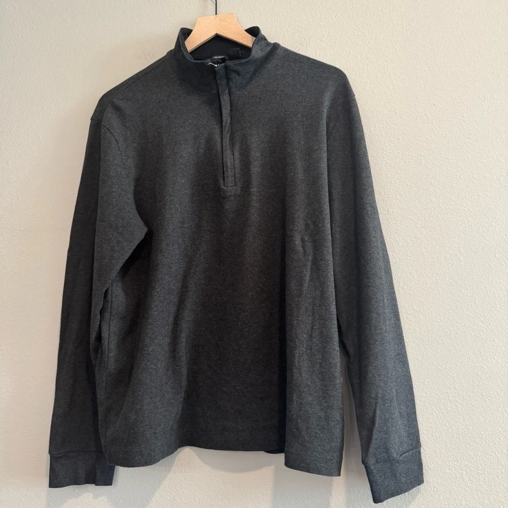 Hugo Boss 1/4 Zip Pullover Sweatshirt Pima Cotton L - Picture 1 of 4